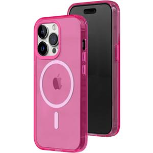 RhinoShield JellyTint Transparent Protective Case Compatible with MagSafe for [iPhone 14 Pro] | Superior Magnetic Force, Exceeds Military Drop Standards, Scratch Resistant, Shockproof - Fancy Pink