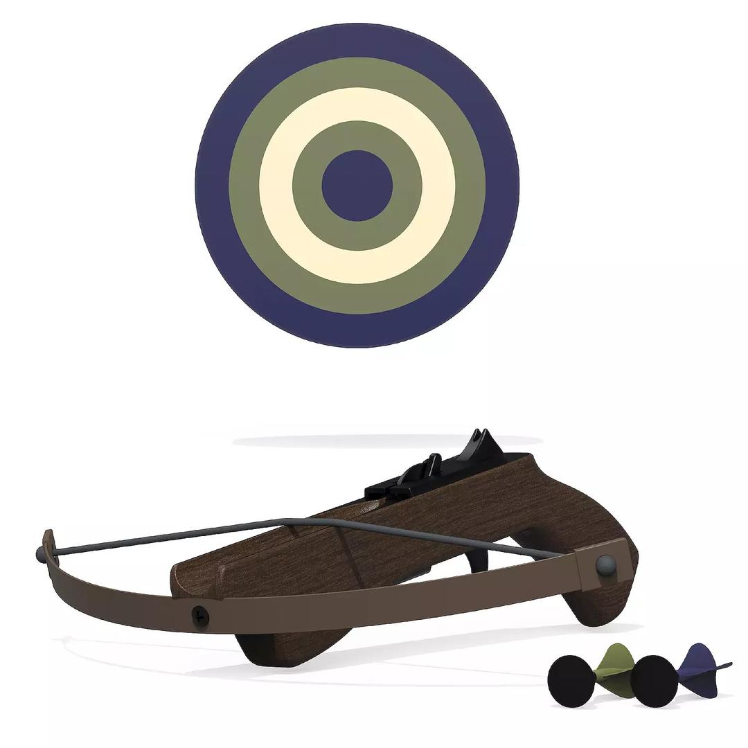 Hammer & Axe Game Crossbow with Target