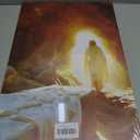 Christian Jesus Wall Art Jesus Leaves the Tomb Canvas Painting Resurrected Savior Leaves the Tomb Posters Prints He Is Risen Pictures for Church Home Bedroom living room Home Wall Decor Framed