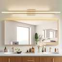 55" Long Vanity Light Gold Bathroom Wall Light Fixtures Long Vanity Lights Over Mirror Lighting Lamps Dimmable Bathroom Wall Mount Lighting Over Vanity Mirror