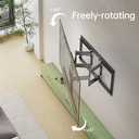 Geckostrol Full Motion TV Wall Mount for Most 32-65 inch Flat Screen/LED/4K TV, TV Mount Bracket Dual Swivel Articulating Tilt 6 Arms, Max VESA 600x400mm, Holds up to 132lbs, Fits 12 16" Wood Studs