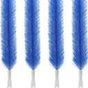 4 Pcs Bendable Microfiber Fan Cleaner Brush, BlueReusable Gentle Blade Dusting Tool for Ceiling, AC, Table&Stand Fans, Household Air Vents&Curtains