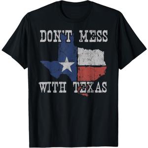 Don't Mess with Vintage Texas Longhorn Lone Star State Shirt T-Shirt, Medium