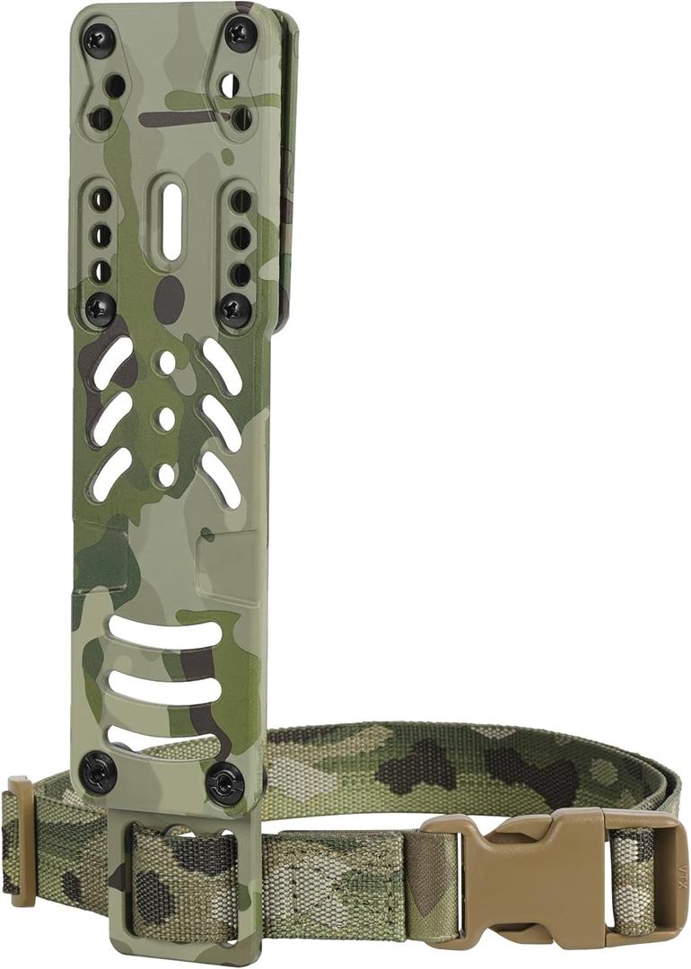 Drop Leg Strap Holster for QLS, Aluminum Alloy Modular Holster Adapter with Thigh Strap, Tactical Police Gear for Airsoft and Outdoor Enthusiasts (CP)