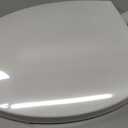 Elongated Toilet Seat, 18.5 Soft/Slow Close Oval (Oblong) Toilet Seat for Elongated Toilets, No-Slam Quiet-Close Lid, Easy-to-Install & Clean, Durable Never-Loosen White Plastic Seat