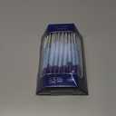 The Dreidel Company Dripless Blue, Purple Metallic Hanukkah Candles Premium Tapered Hand Decorated Chanuka Candles 1-Hour Burn Time (Single)