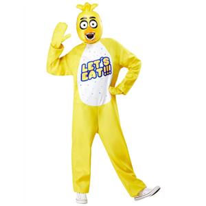 Rubies Five Nights at Freddy's Chica Costume Jumpsuit, Gloves, and Half-mask (Large)