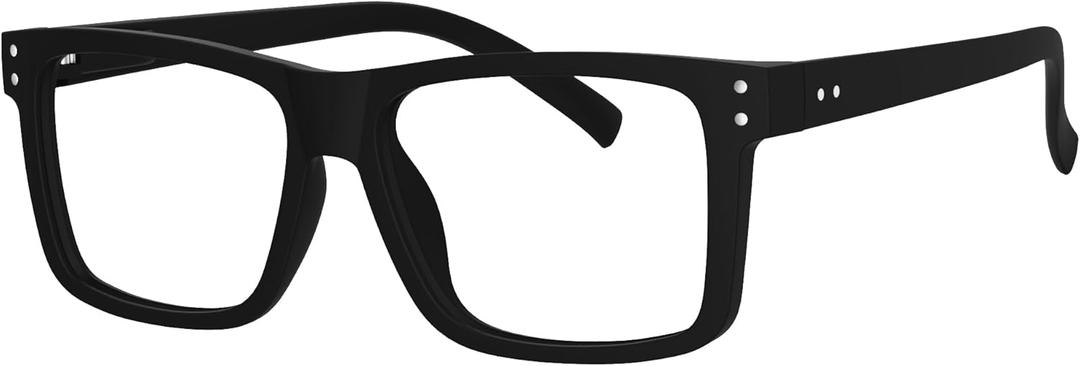 Eyekepper Oversized Reading Glasses Square Large Frame Readers for Men and Women - Black +2.00