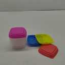 Fit & Fresh Small Plastic Containers With Lids 8 oz, Small Snack Containers With Lids, Reusable Leakproof Dressing and Condiment Containers With Two Attachable Ice Packs, 4PK, Light (1 Cup)