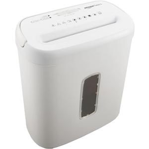Amazon Basics 8-Sheet Cross Cut Paper and Credit Card Shredder for Security, Heavy Duty, White