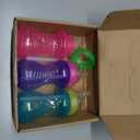 Nuby No-Spill Soft Straw Easy Grip Sippy Cup for Girls - (3-Pack) 10 Oz - 12+ Months