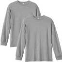 American Apparel Unisex-Adult Long Sleeve T-Shirt, Style G1304, 2-Pack, Grey, M