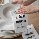 2 x Funny Hand Towels for Bathroom, It's Always a Full Moon in Here Decorative Towels for Bathroom Washroom Restroom, Funny Moon Bathroom Decor, 16x24 Inch
