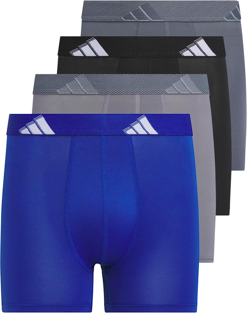 adidas Youth Microfiber Boxer Brief (Multipack) Athletic Underwear for Kids Boys (M)