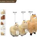 Alpaca Stuffed Animal 12 inch. Cute, Soft and Cuddly Alpaca Plush Toy Handcrafted on Real Alpaka Natural Fur (12 inches, Beige)