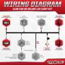 Golf Cart Headlight Taillight Kit, Club Car DS 12V LED Headlight Tail Light Kit, Club Car Headlight Taillight Kit for 1993-UP DS Gas and Electric, Golf Cart Street Legal light Kit with Wire Harness