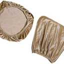 Holibanna Khaki Elastic Chair Covers Removable Office Chair Back Cover Seat Cushion Protector Fit for Home to Install Soft Material Stylish Decoration, first 21x21, second 31x31