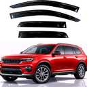 KPY Rain Guards Fit for 2021-2026 Jeep Grand Cherokee L, Out-Channel Window Visors Vent Wind Deflectors 4PC, Car Accessories for 21-26 Grand Cherokee L (Cherokee L Only)