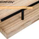 WONFUlity Bathroom Shelves Floating with Over Toilet Paper Holder, Farmhouse Wood Shelves for Living Room, Bedroom, Kitchen, Wall Decor (4 Natural) (set of 4, Light Brown)