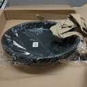 4 Pack of 16 17 inch Plant Saucer (15 inch Base), 2.3" Depth, Heavy Duty Deep Plant Trays for Pots, Plastic Plant Saucers for Indoors, Bird Bath Bowls, Drip Trays for Planter (17", Black)