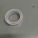 NDS 909B*, 3-Inch Round Grate with Collar, Connects to 2-Inch Drain Pipe and 3-Inch Drain Fittings, for Small Lawns, Landscaping and Patios, White Plastic and Satin Brass