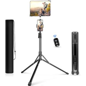 UBeesize 67-in iPad Tripod Stand, 360 Rotating Tablet Mount & Phone Holder, Compatible with 9.9-15.7 Inches Tablets