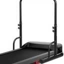 28 Inch Wide Handle Bar for Walking Pad Only with Non-Slip Rubber Feet Compatible Adjustable Handrail Height from 37.6 to 46 in Handle Bar for Walking Pad Comfortable Grip Support Attachment for Home