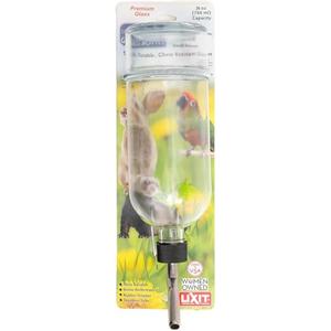 Lixit® Chew Proof Flat Sided Water Bottles for Rabbits, Ferrets, Rats, Birds, Hamsters, Guinea Pigs, Chinchillas Gerbils and Other Small Animals - Made in USA (Clear, 12 Ounce)