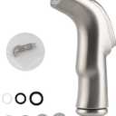 Universal Kitchen Sink Spray Attachment, Sink Side Sprayer Head Replacement Compatible with Oakbrook/Delta/Moen/Kohler/Glacier Bay Faucets, Pull Out Nozzle Head, Brushed Nickel