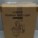 EDISHINE Dusk to Dawn Outdoor Wall Lights, Porch Light Fixture with GFCI Outlet, Exterior Wall Lantern with E26 Socket, Waterproof Outside Wall Sconce Wall Mount Lamp for Front Door, Patio, Garage