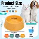 24 Pack Plastic Dog Bowl, 10 Oz Reusable Pet Food and Water Bowl with Cute Dog Paw Print, Stackable Puppy Cat Feeding Bowls Food Dishes for Dog Cat Party Supplies, 4 Color