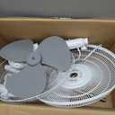 EZ-CHILL 16” Oscillating Pedestal Fan, 3-speed Options, 90-Degree Oscillating Head, Adjustable Height and Tilt, Powerful Air Flow, White, MTSP15-16AZ