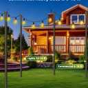 String Light Poles for Outside 4 Pack, 10ft Metal Outdoor String Light Poles for Deck - Ideal for Patio, Garden, Yard, Front Porch Decorations, Black