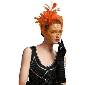 Comott Fascinators Hat Feather Headband Women's Fascinators Tea Party Headwear with Clip Derby Hat for Girls and Women Comott Fascinators Hat Feather Headband Women's Fascinators Tea Party Headwear with Clip Derby Hat for Girls and Women