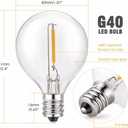 100FT Outdoor String Lights with 102 Shatterproof G40 LED Clear Globe Bulbs for Indoor/Outdoor, 2-Pack 50FT Connectable Hanging Lights for Party Decor