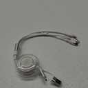100W Retractable Multi 5-in-1 USB A/Type C to Lightnning+USB C+Micro Charging Cable for All Phone,100W+27W Fast Multiple Charger Cord for Phone 15 14 13 12/Samsung/Pad/MacBook (White)