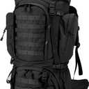 Mardingtop 60L Military Internal Frame Backpack for Hiking, Camping, Hunting, Rucksack Backpack with Rain Cover (Black)