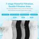 AQUA CREST PF45 Replacement for Brita Stream Pitcher Water Filter, Brita OB05 Filter Pitchers and Dispensers, Pour Through Filters, Upgraded 7-stage Filters, Reduces Chlorine, 2 Months, 3 Pack
