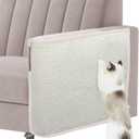 Cat Scratch Sofa Protector,27.6" L*19.6" W Cat Scratch Furniture Protector Pad Couch Arm Sheild with Natural Sisal for Protecting Couch Sofa Chair FurnitureBeige/Left Handed