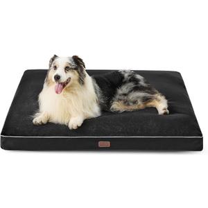 Bedsure Waterproof Dog Beds for Extra Large Dogs - 4 Inch Thicken Up to 100lbs XL Pet Mat Pillows with Removable Washable Cover, Black (44.0"L x 32.0"W x 4.0"Th)
