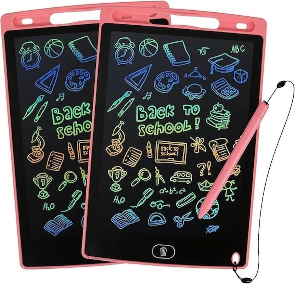 2 Packs Drawing Pads for Kids 3 4 5 6 Years Old 8.5 Inch Colorful Lines Doodle Scribble Boards Educational Toys for Boys Girls Road Trip EssentialsTravel Game Toys Pink