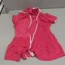 LUCKYGAL Girls Swim Cover Up Kids Swimsuit Coverup Terry Zip-Up Beach Bathing Suit Wraps with Sunglasses (4-5T, Rose Red)