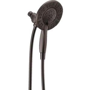 Delta 4-Setting In2ition 2-in-1 Dual Shower Head with HandHeld Spray, Venetian Bronze Detachable Shower Head with Hose, Showerhead, 1.75 GPM Flow Rate, Venetian Bronze 58499-RB