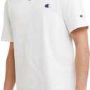 Champion Men's Heritage Tee, Big C Logo (White, S)