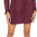 Forever 21 Womens Lace Bow Mini Dress (Medium, Red)