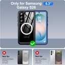 ANTSHARE for Samsung Galaxy S26 Case Waterproof, Built-in Lens & Screen Protector, [Compatible with MagSafe] Shockproof Dropproof Dustproof Full Body Phone Case for S26 6.3"-Blue/Clear