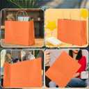 qiqee 13"x4.5"x10" Large Gift Bag with Handles Bulk 32PCS Gift Paper Bags Orange Bags Multiple Uses (Wide Large)
