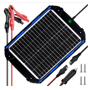 SUNER POWER 20W 12V Solar Battery Trickle Charger & Maintainer PRO, Built-in Intelligent MPPT Controller, Waterproof 12 Volt 20 Watt Solar Panel Charging Kits for Car Marine RV Trailer Boat Automotive