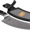 Oklahoma Joe's Blacksmith Cleaver & Chef Knife with Holster,Silver/Black