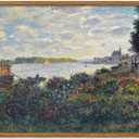 Framed Claude Monet Wall Art – Vintage Landscape Painting Wall Decor, Impressionist Living Room Wall Art, Classic Aesthetic Canvas Prints for Bedroom Kitchen Bathroom – 16"x24"